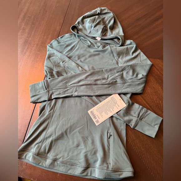 NWT Lululemon it’s rulu run long sleeve hoodie green jasper size 4 - Picture 1 of 2